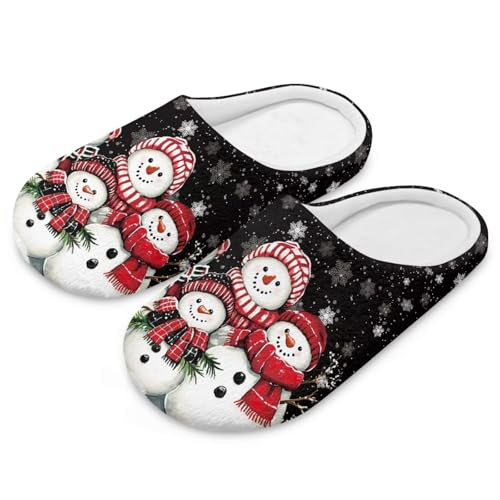 Uacyareni Spinnennetz-Kürbis Hausschuhe Damen Weihnachten Winter Pantoffeln Weihnachts Hausschuhe Damen Warm Plüsch für Frauen-44-45 von Uacyareni