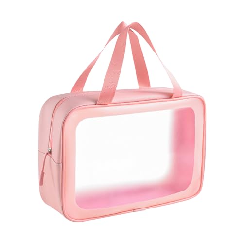 Reise-Kosmetiktasche, wasserdichte, Transparente Make-up-Taschen, Großes Fassungsvermögen, PVC, Wasserdicht, Tragbar, für Damen und Mädchen, Reisezubehör, Kulturbeutel für Reisen von Uadme