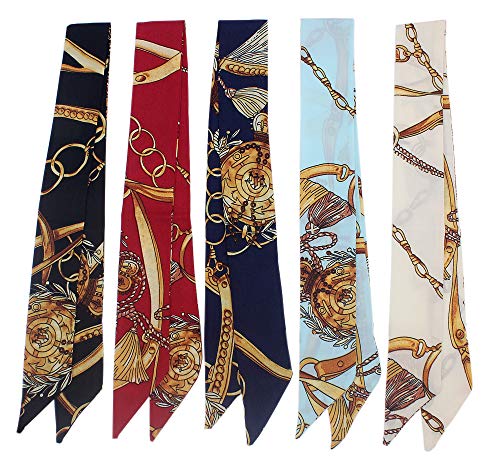 Uainhrt 5 Stück Quasten und Ketten Design Tasche Handtasche Griff Band Schal Haar Stirnband Halstuch Schal Kopf Wrap Mode Geschenke von Uainhrt