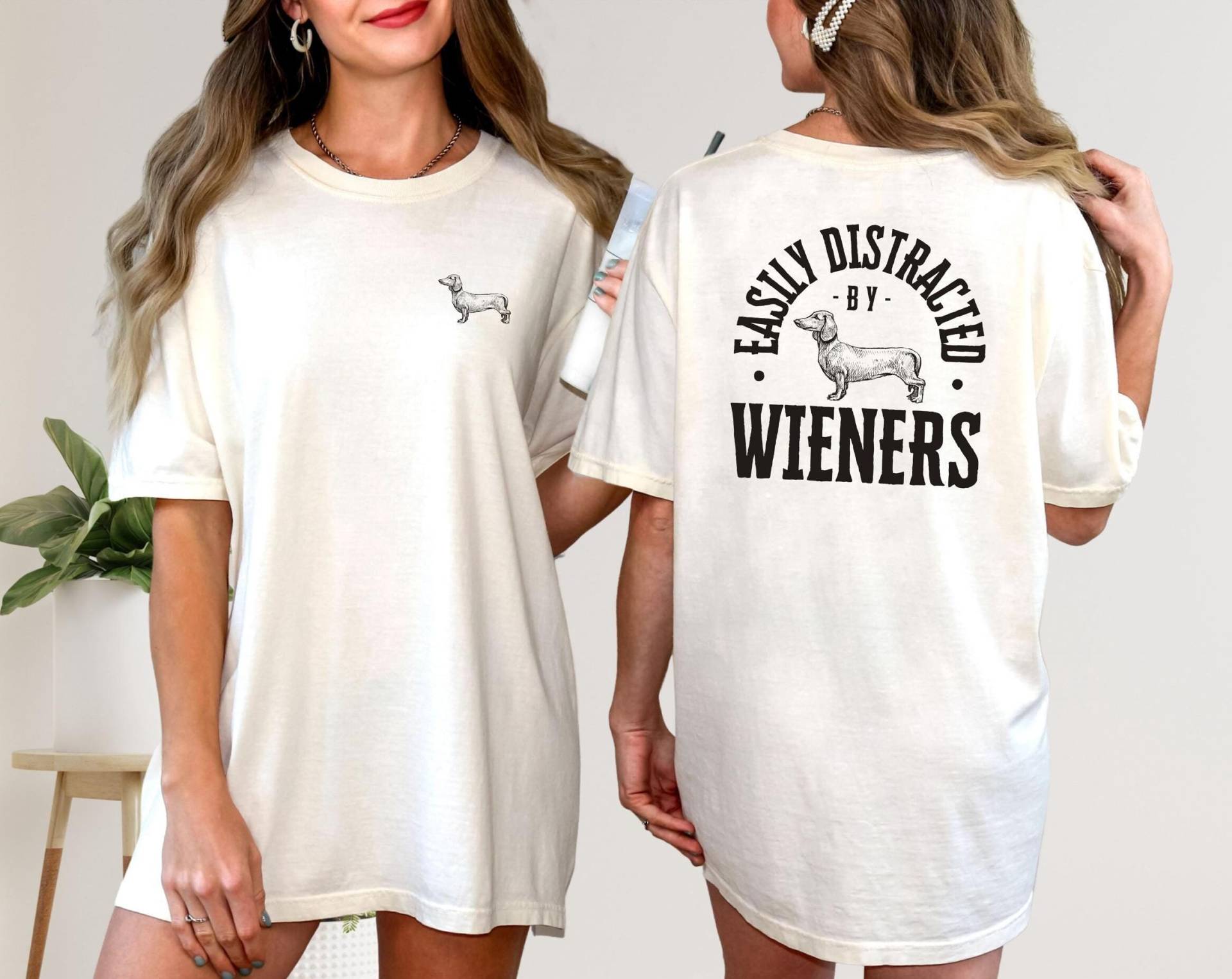 Lustiges Dackel-T-Shirt, Leicht Abgelenkt Von Wieners, Hundeliebhaber Geschenk von UalaPrintsDesign