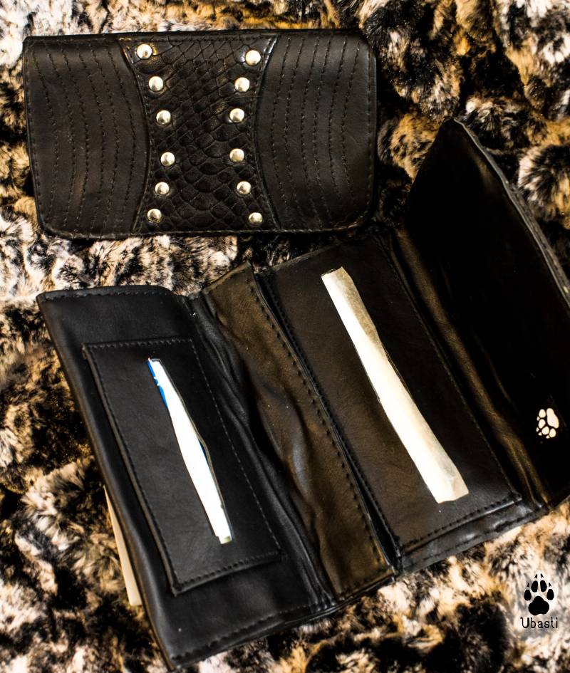 Vegan Leder Tabakbeutel, Tabak-Fall, Unisex, Rauchen, Portatabacco, Boho-Zubehör, Zubehör, Steampunk von UbastiCollection