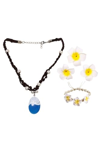 Ubaywey Prinzessin Kostümzubehör Damen Halsketten Blume Haarspangen Halloween Karneval Rollenspiel Dress Up Set von Ubaywey