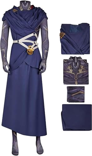 Ubaywey Viktor Cosplay Kostüm Blauer Magier Anzug Wilde Rune Prop Halloween Karneval Cosplay Outfits Herren L von Ubaywey