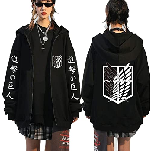 Ubeisy Anime Kapuzenjacke Japanische Anime Anime Zip up Hoodie mit Reißverschluss Cosplay Kostüm,001D,L von Ubeisy