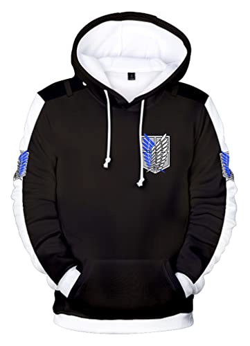 Anime Unisex Hoodie Sweatshirt AOT Aufklärungstrupp Anime Pullover Männer Anime Pulli,07666,M1 von Ubeisy