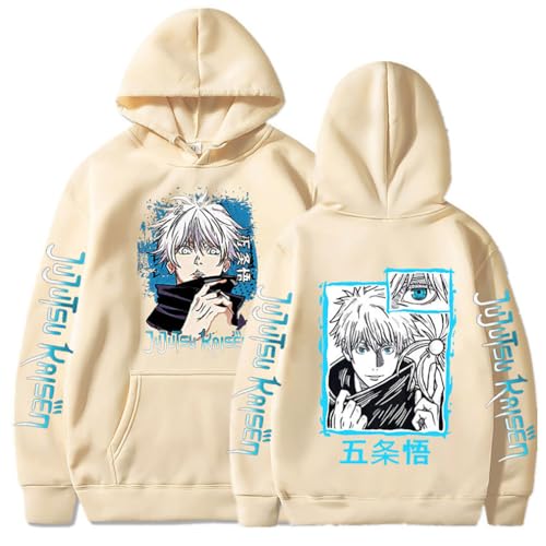 Suguru Geto Itadori Yuji Fushiguro Megumi Hoodies Anime Cosplay Langarm Sweatshirt Fashion Mode Schwarz Manga Pullover,024MB-L1 von Ubeisy