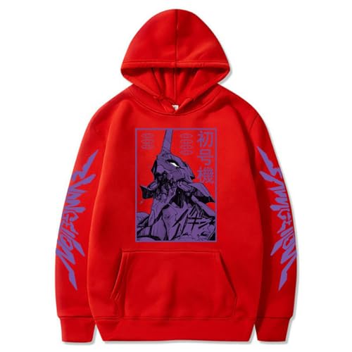 Ubeisy Anime Neon Genesis Evangelion Hoodie Langarm Ikari Shinji Ayanami Rei Cosplay Sweatshirt mit Kängurutasche,005red-XS1 Ubeisy Anime Neon Genesis Evangelion Hoodie Langarm Ikari Shinji Ayanami Rei Cosplay Sweatshirt mit Kängurutasche,005red-XS1 von Ubeisy