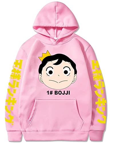 Ubeisy Anime Ranking of Kings Hoodies Herren japanische Anime Kings Ranking Bojji Print Langarmn Kapuzenpullover mit Tasche,002pink,XL1 von Ubeisy