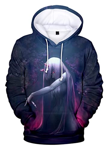 Ubeisy Darling in The FRANXX Zero Two Anime Hoodie Herren Kapuzenpullover Kreative Cosplay Sweatshirt Sportswear Lässige Loose Pullover,08919,XL von Ubeisy