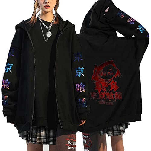 Ubeisy Herren Anime Anime Zip Up Hoodie Langarm Kapuzenjacke Winterjacke Sweatshirt Cosplay Jacke,004D,XL von Ubeisy