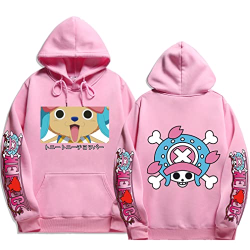 Ubeisy One Piece Jungen Kapuzenpullover Zoro Luffy Hoodie Anime Cosplay Casual Herren Streetwear Hoodie,092pink,L1 von Ubeisy