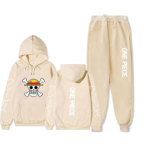 Ubeisy One Piece Luffy Zoro Herbst Hoodies Jungen Anzüge Fashion Mode Lässig Hoodie Hosen Japanische Anime Lose Kinder Kleidung,004MB,S1 von Ubeisy