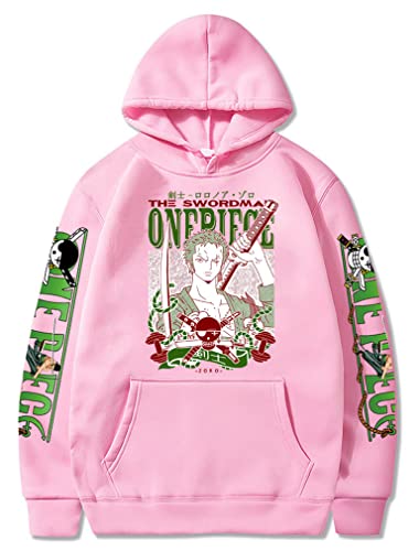 Ubeisy Symish Anime Pullover One Piece Cartoon Druck Luffy Zoro Ace Chopper Coole Sweatshirt Kinder Bequemes Fantasie Hoodie,005pink,S1 von Ubeisy