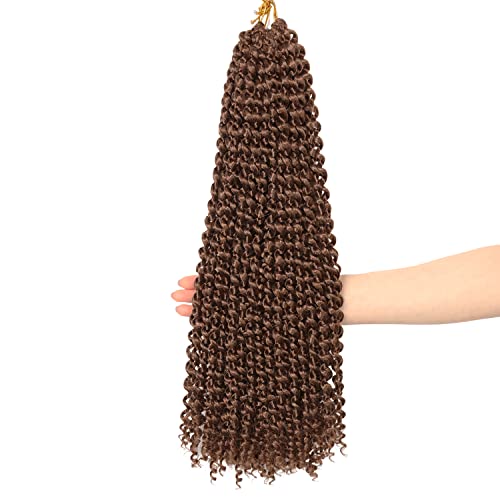 Ubeleco Passionsflochthaar, 76,2 cm, braunes Haar mit Wasserwellen, Häkelhaar, Leidenschaft, für Frauen, lange Haarverlängerungen, gelockt, 76 cm (2 Stück), #30 von Ubeleco