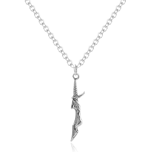 Ubephant Solo Leveling Halskette, Sung Jin-Woo Kette Metall, Halskette Solo Leveling Schmuck Anhänger Charakter H-alskette Anime Geschenk für Kinder und Fans von Ubephant