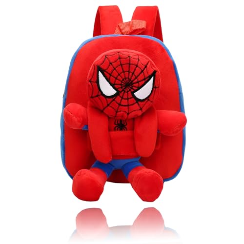 Ubephant Spider Rucksack Kinder, Plüsch Rucksack Kindergarten für Jungs, Spider Kinderrucksack, Kindergarten Anime Rucksack, Superhelden Rucksack, School Bag for Boys Spider, Schul Rucksack ab 3 Jahr von Ubephant