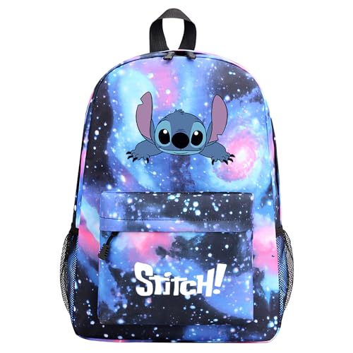 Ubephant Stitch Rucksack, Lilo Stitch Kinderrucksäcke, Schulrucksack Teenager Stitch Schul Rucksack Doppelschicht Groß Kapazität Grundschüler Mittelschüler Rucksack für Mädchen Jungen Stitch Geschenk von Ubephant