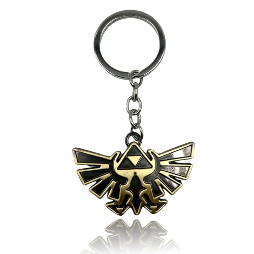 Ubephant Zelda Schlüsselanhänger, Zelda Schlüsselbund Metallschild Emaille, Zelda Zeichen Schild Schlüsselbund, The Legend of Zelda Tears Kingdom keychain, für Kinder Fans von Ubephant