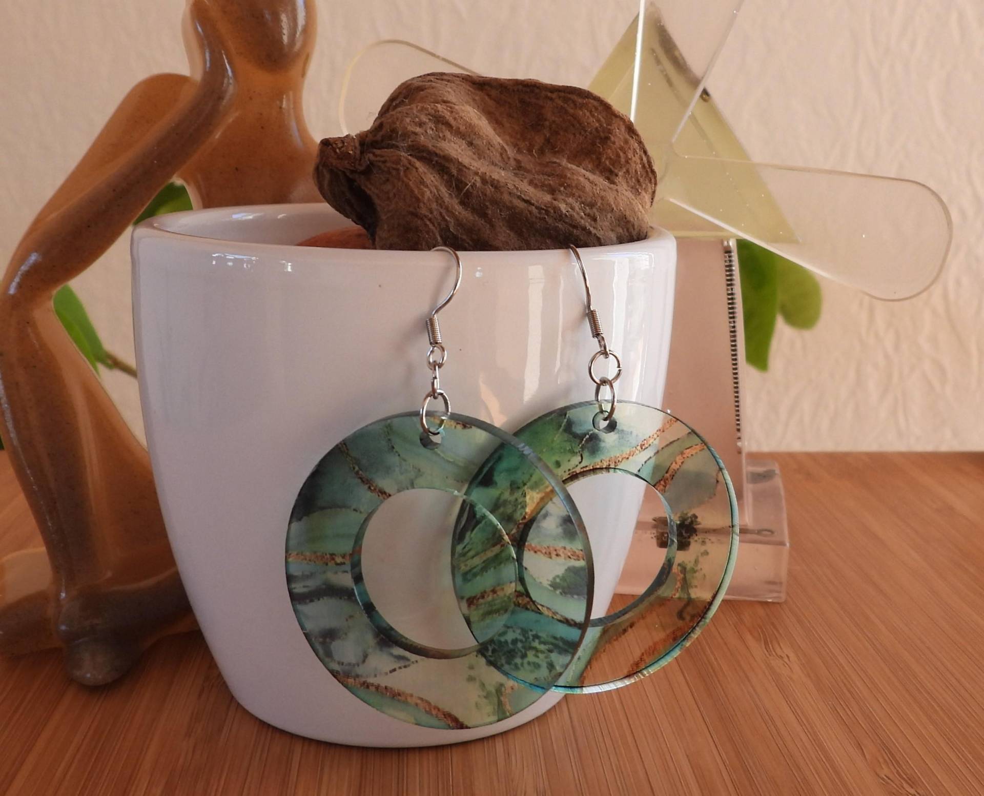 Acryl Schmuck, Geschenk Für Schwester, Beste Freundin, Ozean, Frühling, Sommer von UbuntuLaser