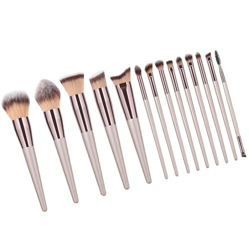 Ubxvamm 14x Make-up Pinsel Set Puderpinsel Kosmetikpinsel Vollgesicht Make Up Pinsel Lidschattenpinsel Reisepinsel Set für Frauen von Ubxvamm