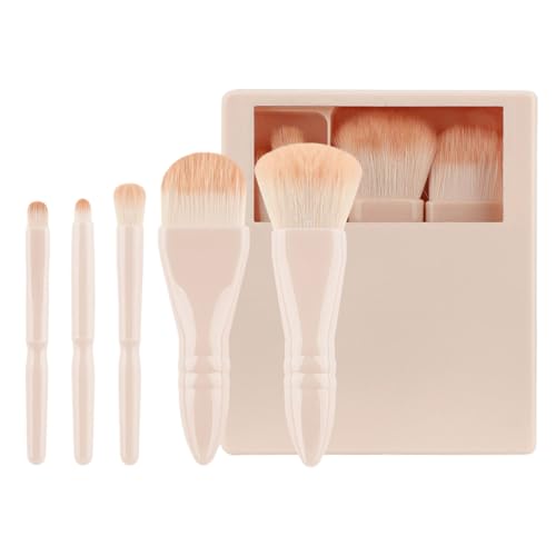 Ubxvamm 5-teiliges Make-up-Pinsel-Set, Puderpinsel, Kosmetikpinsel, Vollgesichts-Make-up-Pinsel, Lidschattenpinsel, Reisepinsel-Set für Damen von Ubxvamm
