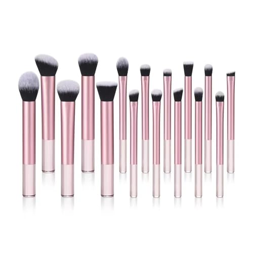 Ubxvamm Luxuriöses 16-teiliges Make-up-Pinsel-Set mit langem Griff zum Abdecken und Lidschatten, multifunktionale Gesichtskosmetikpinsel von Ubxvamm
