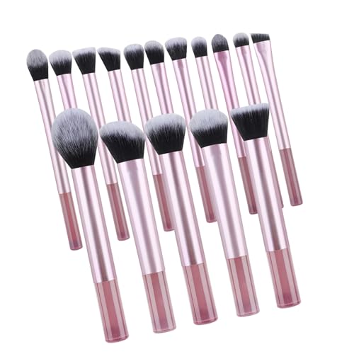 Ubxvamm Luxuriöses 16-teiliges Make-up-Pinsel-Set mit langem Griff zum Abdecken und Lidschatten, multifunktionale Gesichtskosmetikpinsel von Ubxvamm