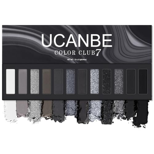 UCANBE Goth Lidschatten Palette 12 Farben - Smokey Eyeshadow Palette Matt Schimmernde Personality - Gothic Make Up Palette Halloween Hohe Farbwiedergabe, Wasserdicht, Langlebig UCANBE Goth Lidschatten Palette 12 Farben - Smokey Eyeshadow Palette Matt Schimmernde Personality - Gothic Make Up Palette Halloween Hohe Farbwiedergabe, Wasserdicht, Langlebig von Ucanbe
