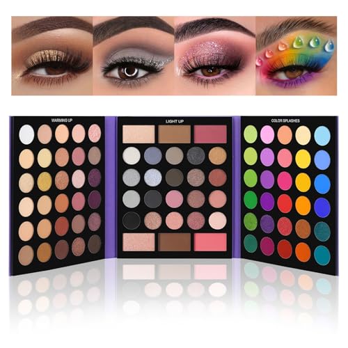 UCANBE Make Up Palette 86 Farben: Matte Schimmernde Lidschatten Palette Set, Highlight, Bronze-Puder, Powder Blusher, Langlebige Hohe Farbwiedergabe(02) von Ucanbe