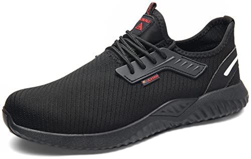 UCAYALI Sicherheitsschuhe Herren Leicht Arbeitsschuhe Damen Stylisch Bequem Schutzschuhe Industrie & Handwerk Stahlkappenschuhe(015 Schwarz, 40 EU/ 250) von UCAYALI