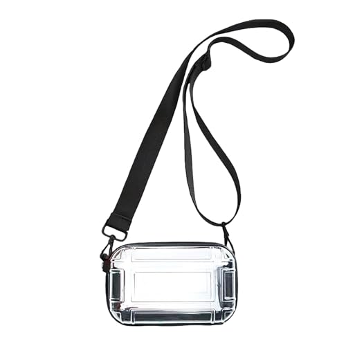 Uclac Transparente Damen-Schultertasche mit Reißverschluss, Sommer-/Strandkleidung, einfarbiges PVC-Material, durchsichtig, A von Uclac