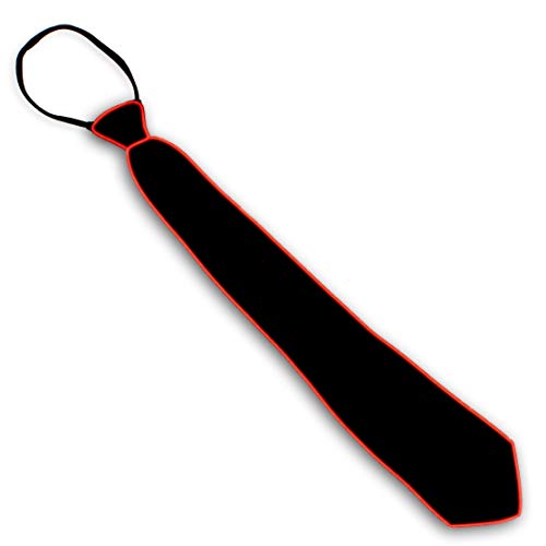 Ucult LED-Krawatte Party Leuchtkrawatte blinkend leuchtende el-Wire Leuchtkabel für Feiern Events und Feste Farbe Rot von Ucult