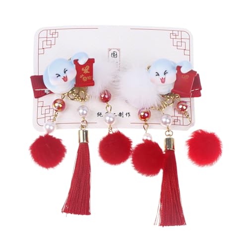 1 Paar 2025 Schlangenjahr Quaste Haarspange Neujahr Quaste Dekor Haarnadel Clip Kinder Haarspangen Harz Schlange Haar Dekorative Haarnadeln von Ucuse