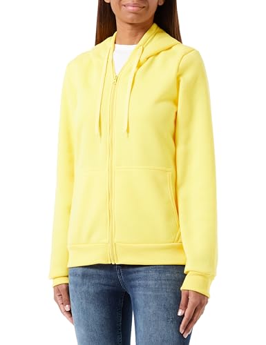 Ucy Women's Damen Stylischer Kapuzenpullover mit Reißverschluss Polyester GELB Größe M Hooded Sweatshirt, Yellow, 38 von UCY