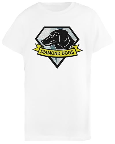 Diamond Dogs Weißes Basic-T-Shirt Für Kinder Aus Baumwolle von Udaytee