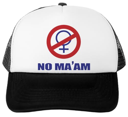 Udaytee No Ma'am Sign Verstellbare Weiße Unisex-Baseballkappe von Udaytee