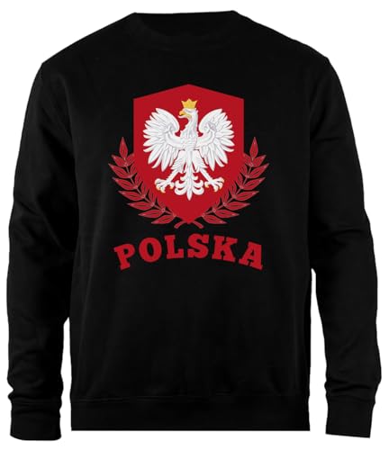 Udaytee Poland Polska Simple-Fit-Pullover, Schwarzes Unisex-Sweatshirt von Udaytee