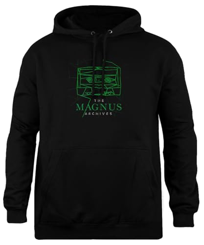 Udaytee The Magnus Archives Logo Simple-Fit Hoodie Schwarzes Unisex-Sweatshirt von Udaytee