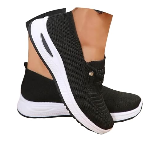 Damen Slip On Sneaker Leichte Atmungsaktiv Sportschuhe Bequem Freizeitschuhe Schuhe OrthopäDische Luftpolster Atmungsaktive Walkingschuhe rutschfest Sommer Gesundheitsschuhe Barfußschuhe Turnschuhe von Udbeksid