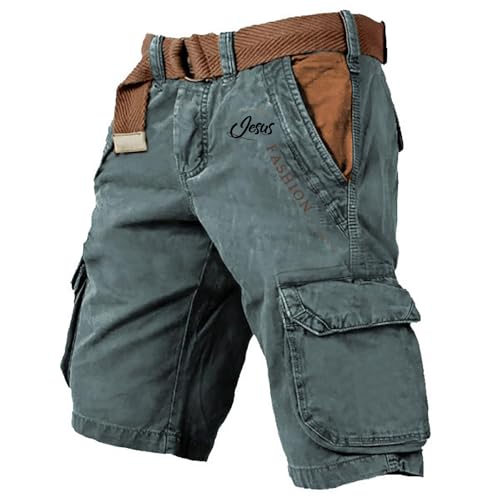 Hose Arbeitshosen MäNner Kurz Kurze Cargohose Herren Outdoor Knielang Camouflage Cargo Shorts Sommer Hosen Männer Mit Taschen Baggy Style 3 4 Freizeit Wanderhose Arbeitshose Jeans Stretch Bermuda von Udbeksid