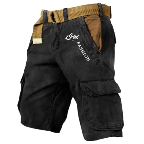 Hose Arbeitshosen MäNner Kurz Kurze Cargohose Herren Outdoor Knielang Camouflage Cargo Shorts Sommer Hosen Männer Mit Taschen Baggy Style 3 4 Freizeit Wanderhose Arbeitshose Jeans Stretch Bermuda von Udbeksid