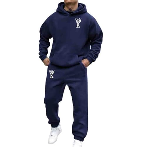 Jogginganzug Für Herren Damen 2024 Y2K Hooded Tops+Hose Tracksuit Buchstaben Druck Lose Hoodies Und Jogginghosen Hip Hop Unisex Pullover Sporthosen Anzug Zweiteiliger Jogginganzug mit Pullover von Udbeksid