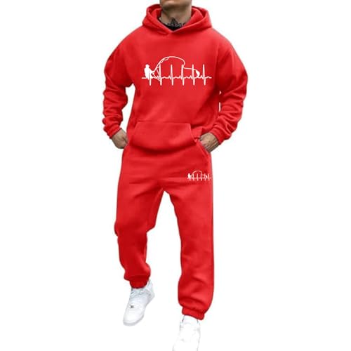 Jogginganzug Für Herren Damen 2025 Y2K Hooded Tops+Hose Tracksuit Buchstaben Druck Lose Hoodies Und Jogginghosen Hip Hop Unisex Pullover Sporthosen Anzug Zweiteiliger Jogginganzug mit Pullover von Udbeksid