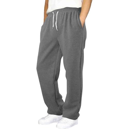 Jogginghose Herren Breite Baggy Sweatpants Baumwolle Elastische Taille Jogging Hose Weites Bein Sporthose Lang Sweat Pants Men Winter Warme Männer Sweathose Mit Taschen Jogginghose Herren Tommy von Udbeksid