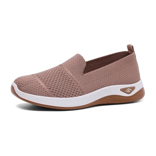 Orthopädische Schuhe Damen 2025 Women's Trainers Shoes Without Ohne Schnürung für Frauen Handsfree Slip On Walking Lightweight Comfortable Increased Cushioning and Relief Outdoor Walkingschuhe von Udbeksid