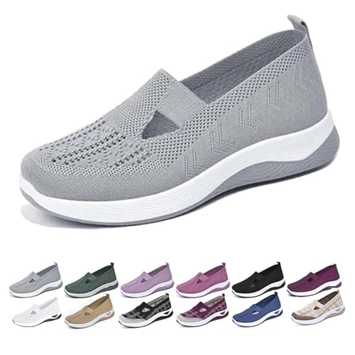Orthopädische Schuhe Damen Atmungsaktive Leichte Breite Laufschuhe Air Cushion Slip on Damenschuhe Bequeme Sommer Sneaker Barfuss Schlupfschuhe Fitness Sports Outdoor Shoes Füße von Udbeksid