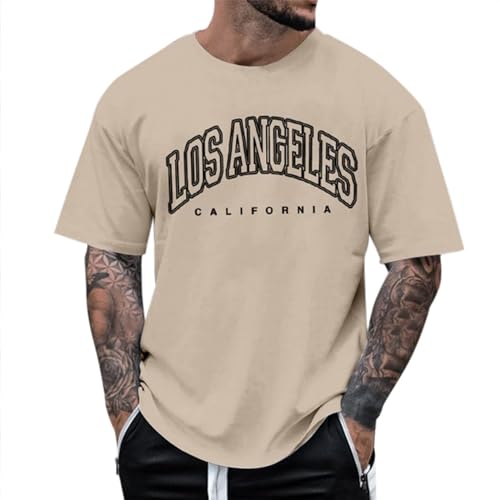 Tshirt Herren Mode Lose Rundhals Kurzarm Sommer Mode T-Shirt mit Los Angeles Grafik Kreativen Buchstaben Vintage Drucken Lang Tops Shirt Männer Sportshirts Oversized Tshirt Herren Tshirt Herren Mode Lose Rundhals Kurzarm Sommer Mode T-Shirt mit Los Angeles Grafik Kreativen Buchstaben Vintage Drucken Lang Tops Shirt Männer Sportshirts Oversized Tshirt Herren von Udbeksid