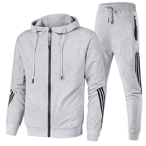 Udbeksid Jogginganzug Herren 2-Teilig Trainingsanzug Hausanzug Oversized Pullover Hoodie Und Baggy Baumwolle Jogginghose Sportanzug Kapuzenpullover Kapuzenjacke Jogginghose Jogginganzug Set von Udbeksid