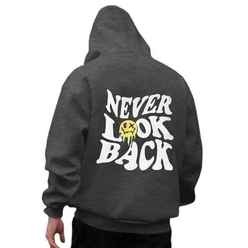 Udbeksid Kapuzenpullover Herren 2024 Hoodie Männer mit Backprint Sweatshirt Streetwear Sweatjacke Langarm Kapuzenpulli Frühling Herbst Winter von Udbeksid