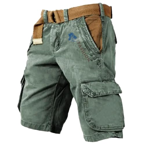 Udbeksid Kurze Hosen Cargo Hose MäNner Kurz Herren Jeans Arbeits Outdoor Shorts Sommer Männer Arbeitshose 3 4 Baggy Stretch Cargohose Mit Taschen Knielang Bermuda Freizeitshorts Wanderhose Sport von Udbeksid
